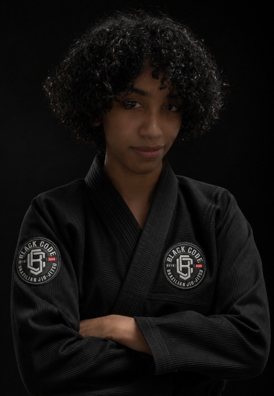 Melany Brito Rosa — Faixa Azul | Atleta Black Code, Academia de Jiu-Jitsu