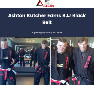 Ashton Kutcher conquista faixa-preta de BJJ — Academia de Jiu-Jitsu, Brazilian Jiu-Jitsu Academy